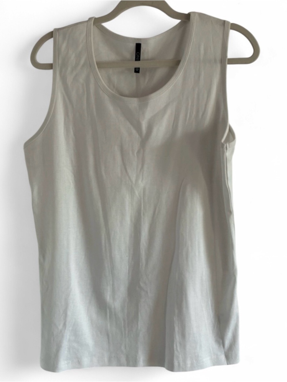 Onyx Classic White Scoop Neck Tank XL 100 Cotton NWOT